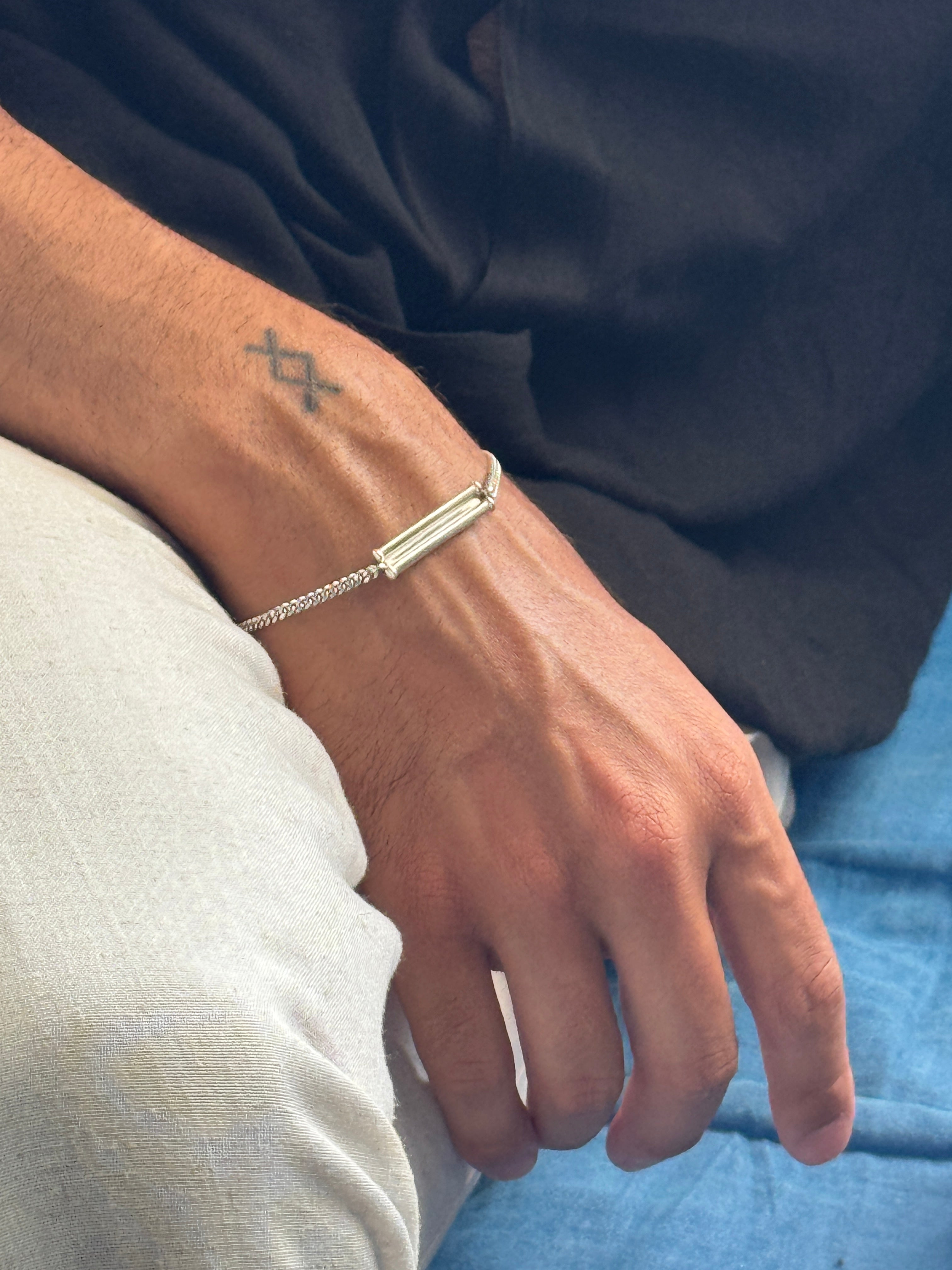 Atik Yomin Bracelet — Ancient of Days silver charm bracelet — Kabbalah jewelry — Oriya Jewels