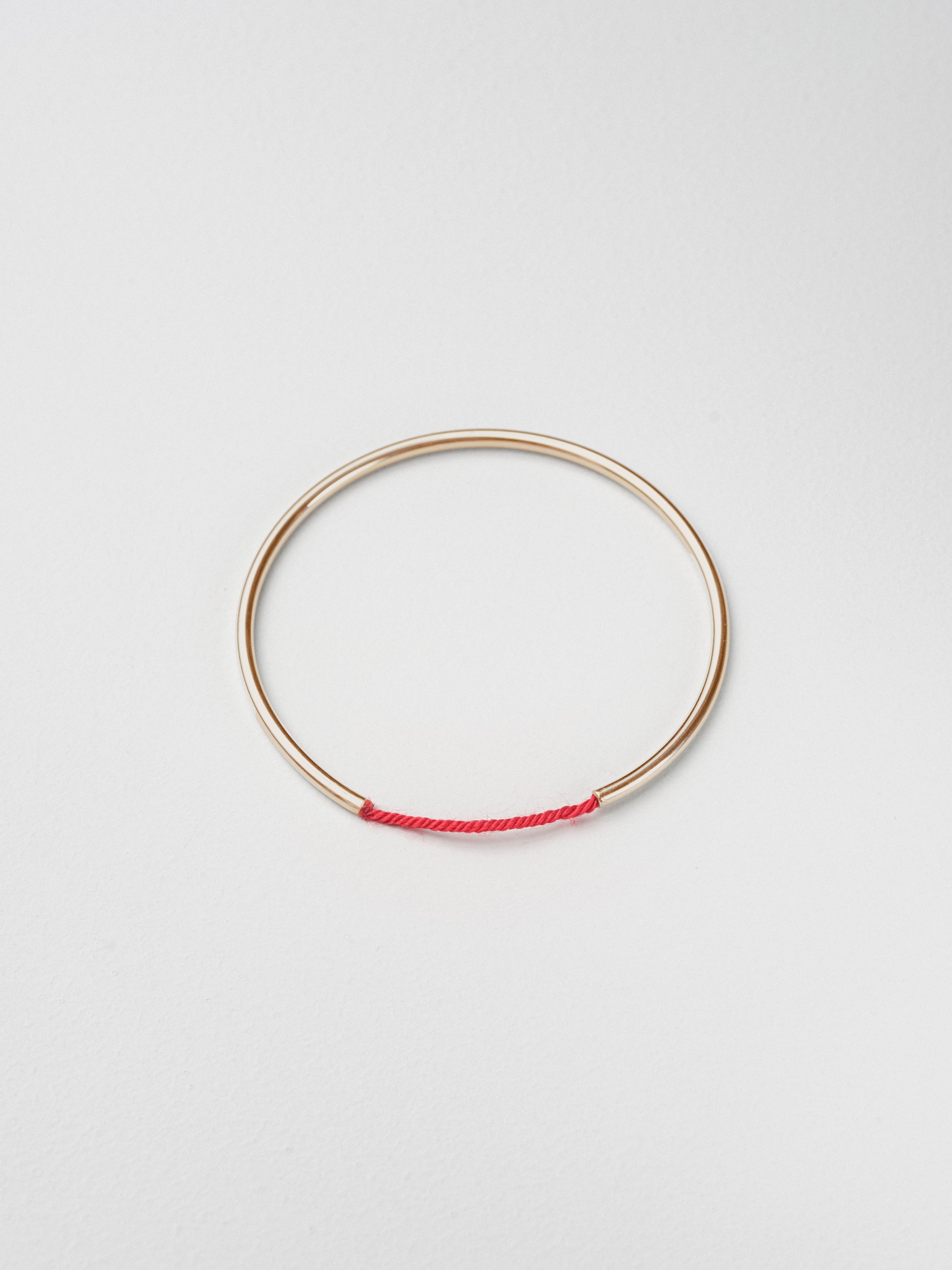 Tiferet Bangle — Gold Edition — Kabbalah red thread gold bangle — harmony and beauty Jewish jewelry — Oriya Jewels
