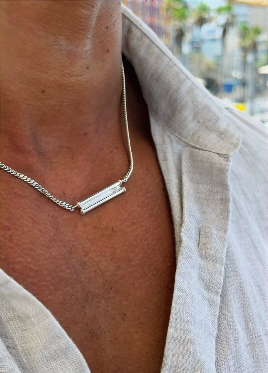 Atik Yomin Necklace — Ancient of Days silver pendant necklace — Kabbalah jewelry — Oriya Jewels