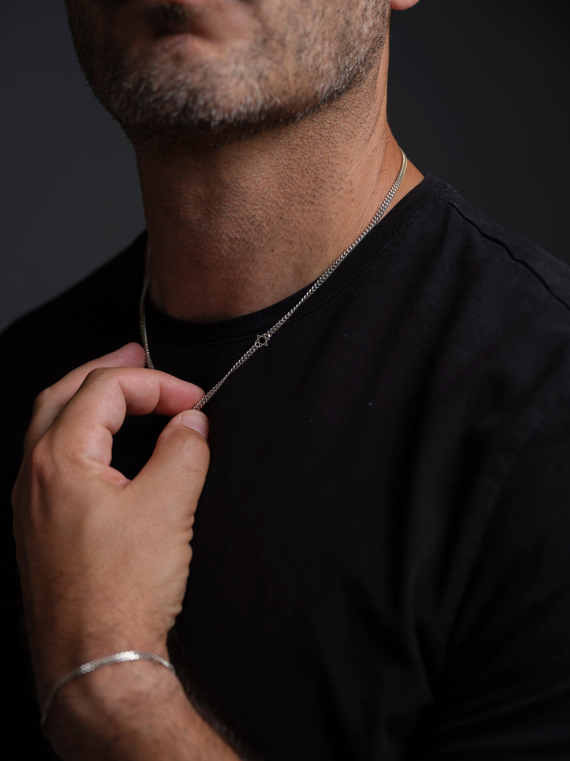 Shelev Necklace — Star of David Edition — Magen David silver pendant necklace — Jewish jewelry — Oriya Jewels
