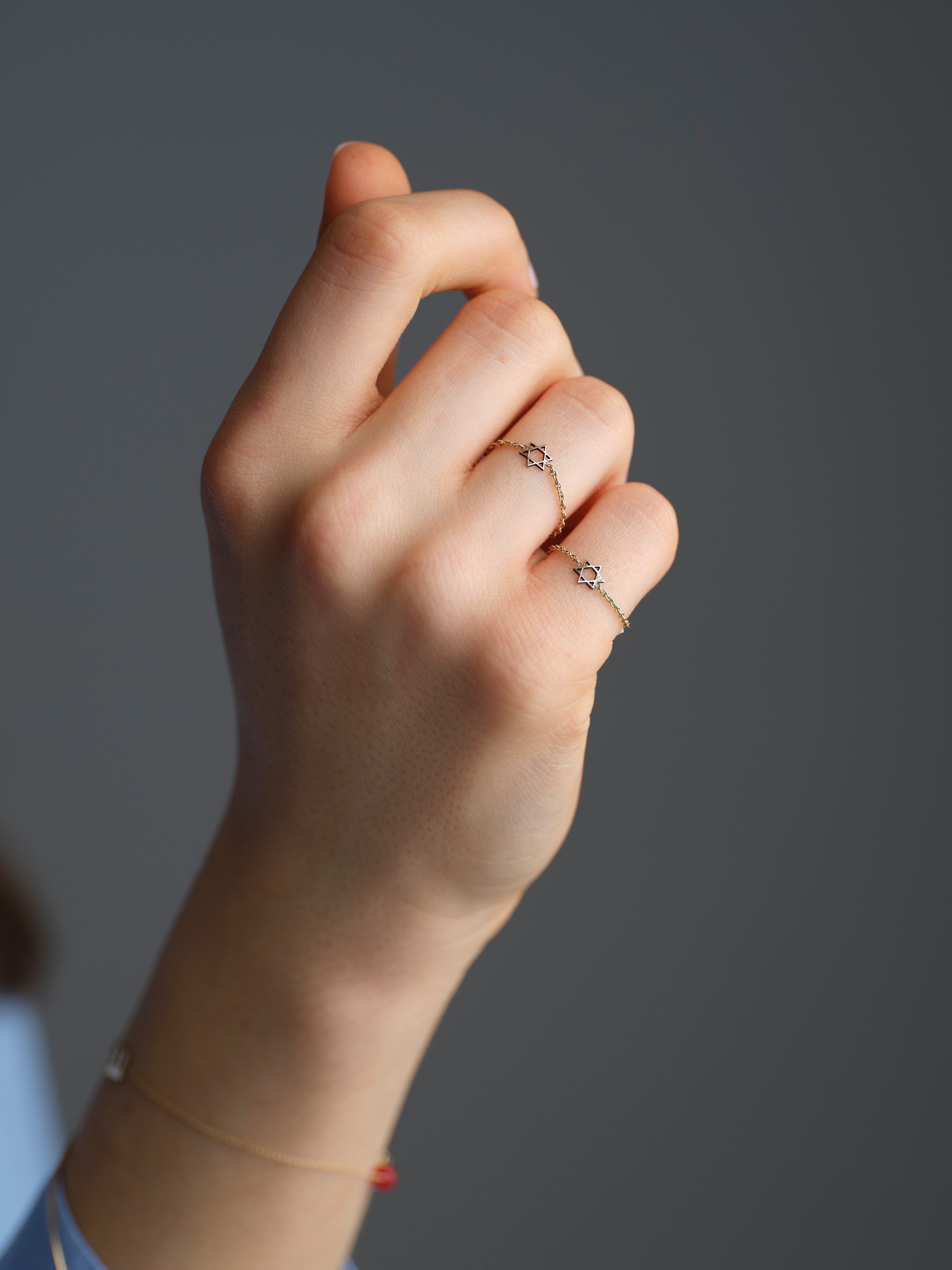 Rivkah Ring — delicate star of resilience silver ring — Jewish heritage ring — Oriya Jewels