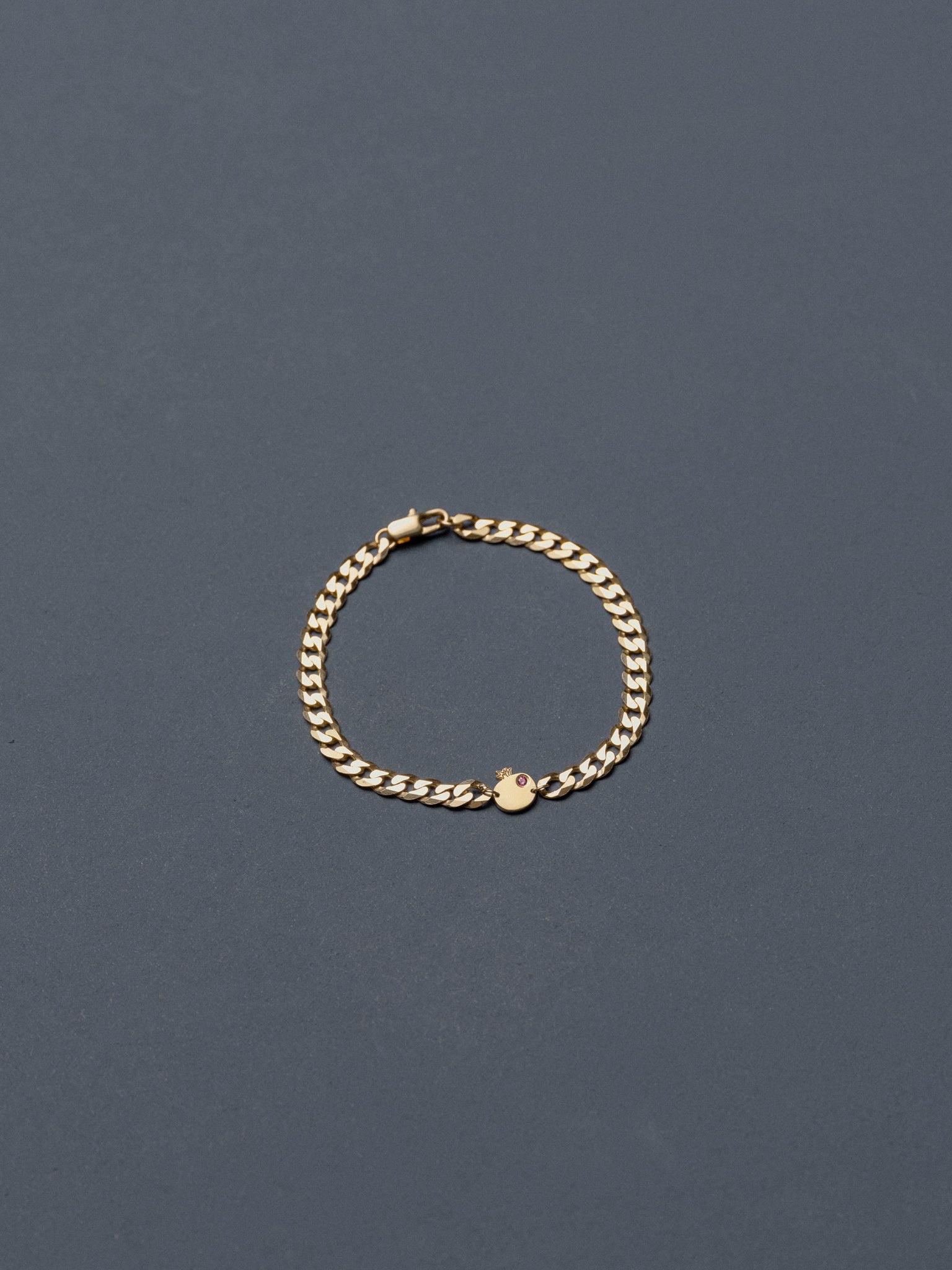 Rimonit Bracelet — pomegranate silver charm bracelet — Jewish holiday jewelry — Oriya Jewels