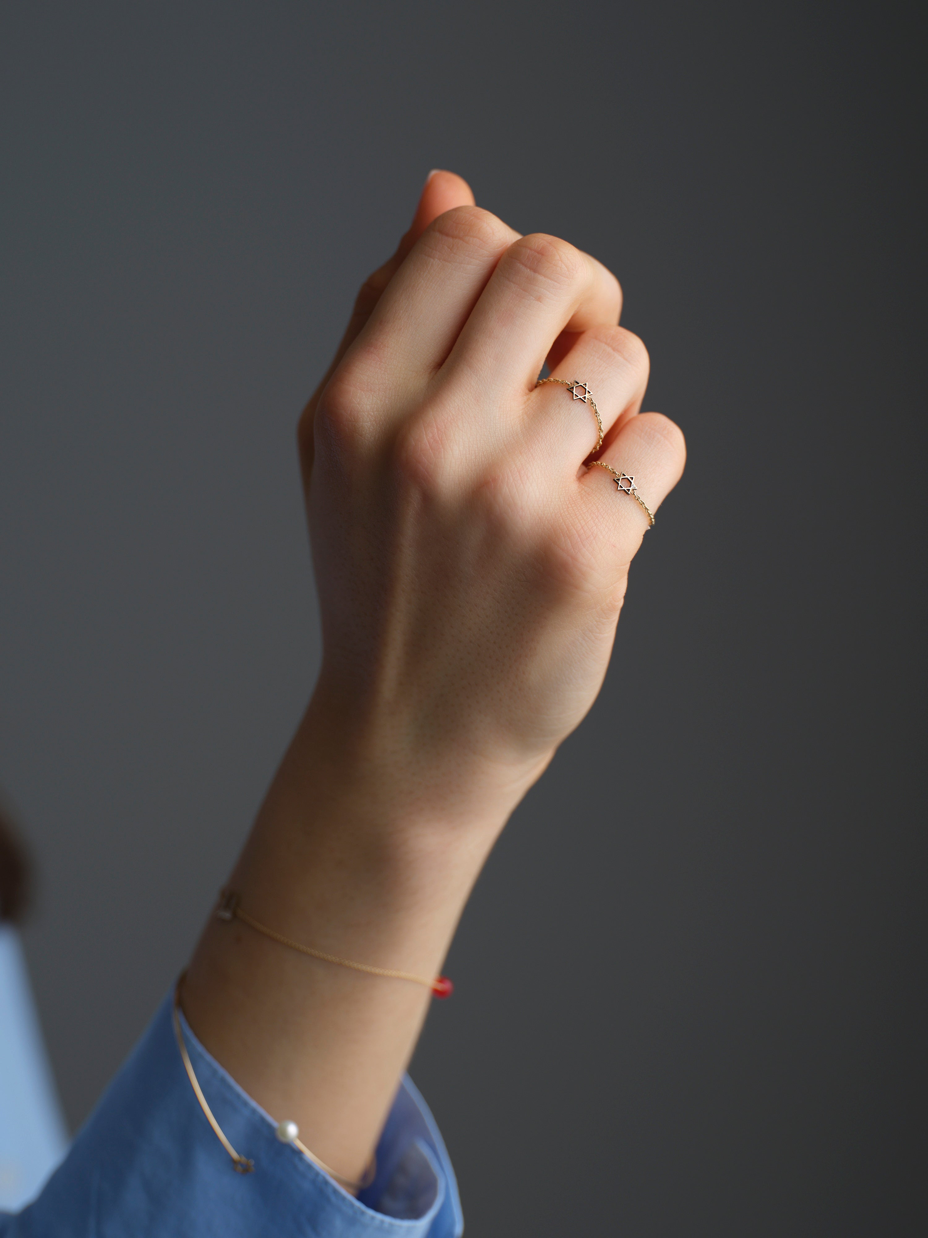 "Zipporah" Ring – Diamond‑lit star of unity.